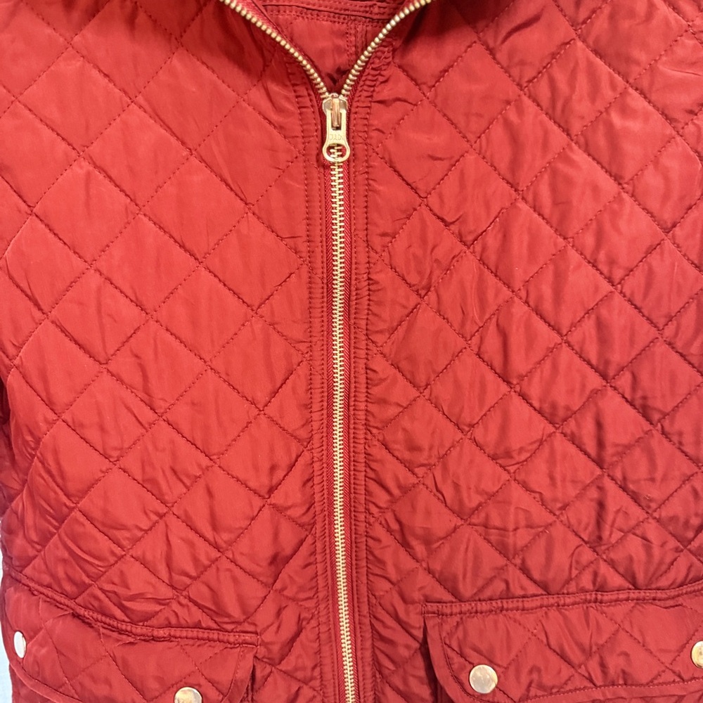 Croft & Barrow Women's Quilted Utility Jacket - Burgundy - Picture 2 of 4